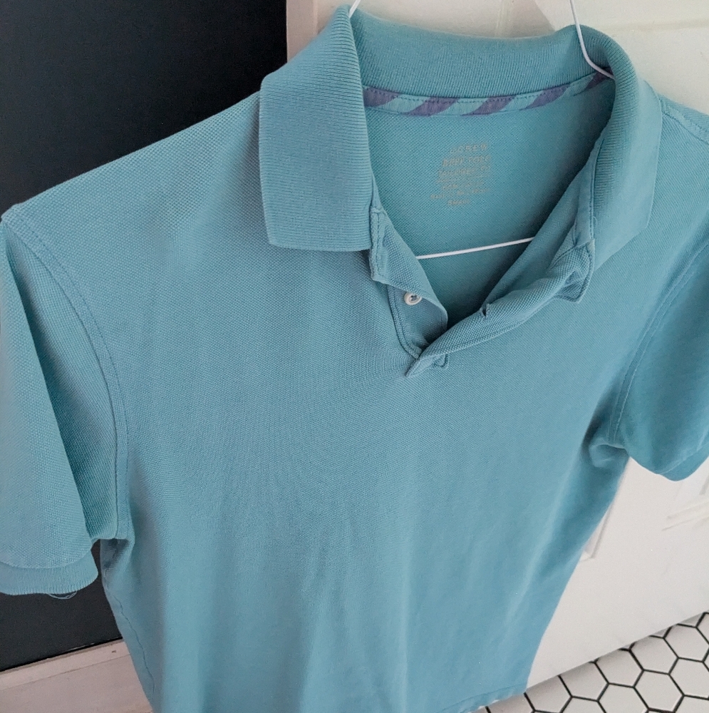 Summer Blue J.Crew Polo Small Repp Polo Tailored Fit